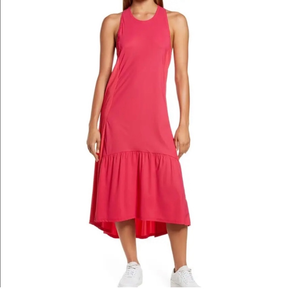 Like new! Sweaty Betty Explorer Ace Midi Dress Pink Sleeveless Size Small